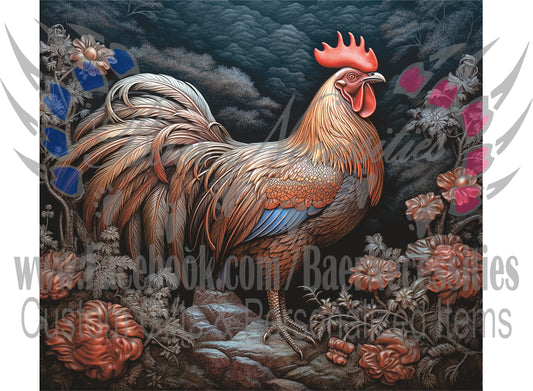 3D Rooster - Tumbler Transfer