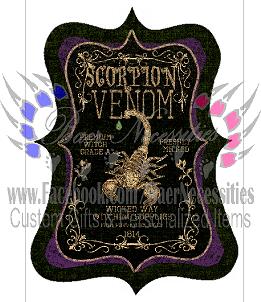 Scorpion Venom Label - Tumber Decal