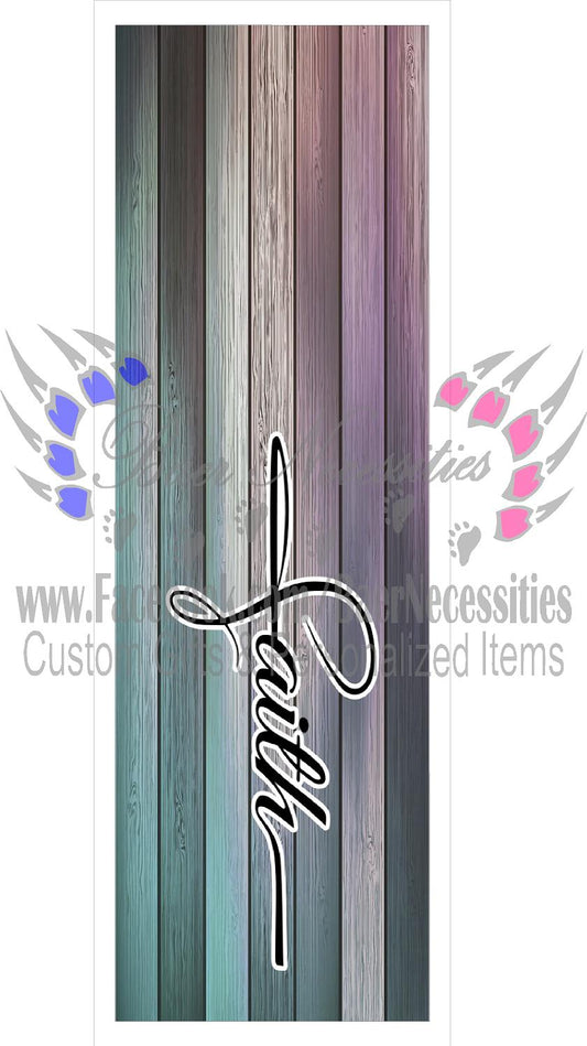 Teal Wooden Faith - Pen Wrap