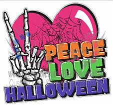 Peace Love Halloween - Tumber Decal