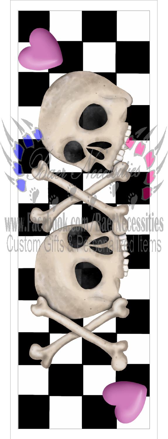 XOXO Checkered Skull - Pen Wrap