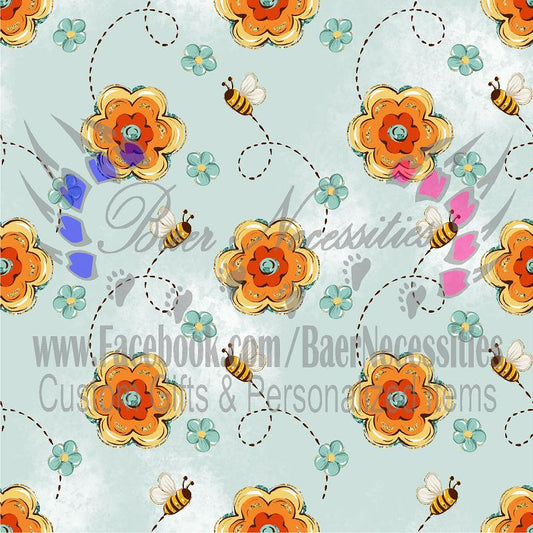 Groovy Floral 01 - Adhesive