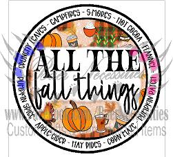 All the Fall things - Tumbler Decal