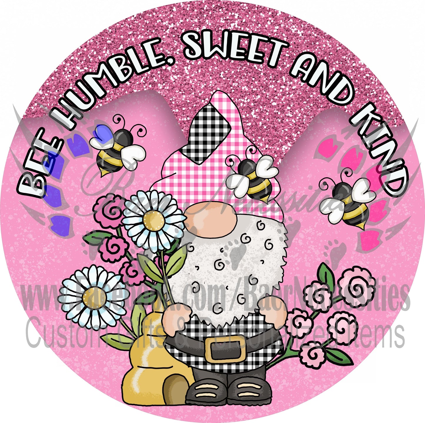Be Humble, Sweet, and Kind Gnome - Tumbler Decal