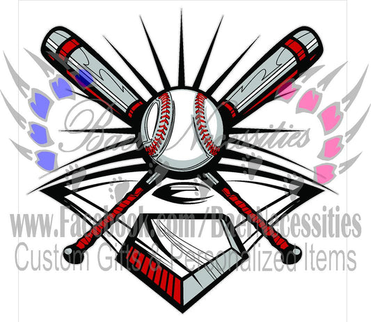 Baseball Red - Tumber Decal