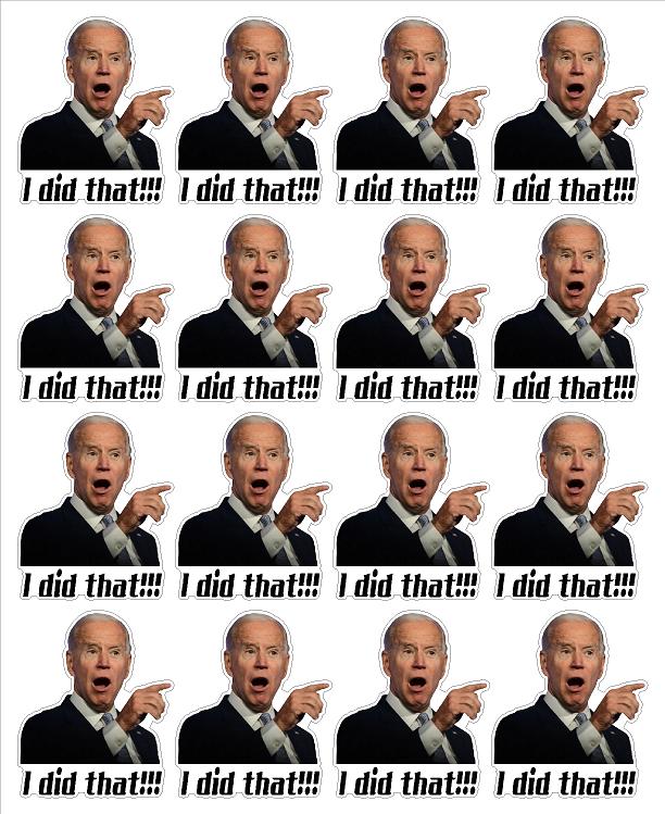 Biden I Did That - Decals