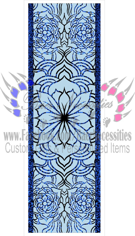 Blue Glitter Mandala - Pen Wrap