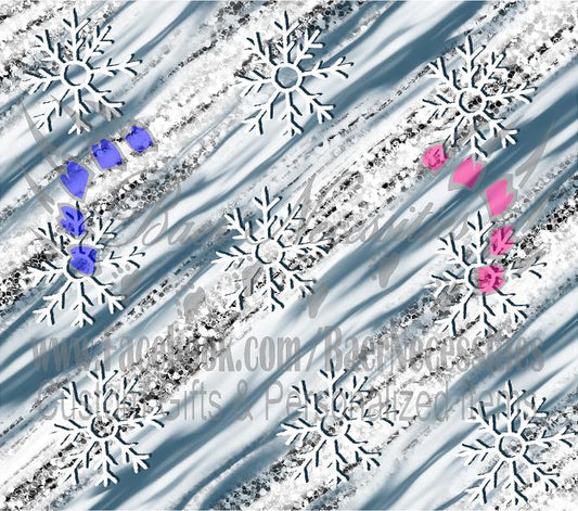 Silver Snowflake Swirl - Full Wrap