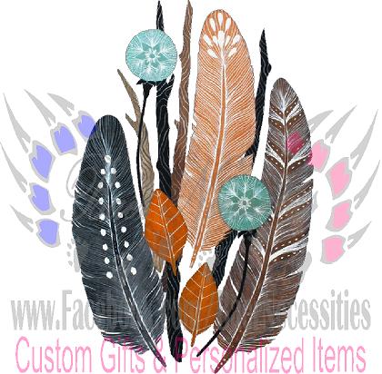 Boho Feathers - Tumbler Decal