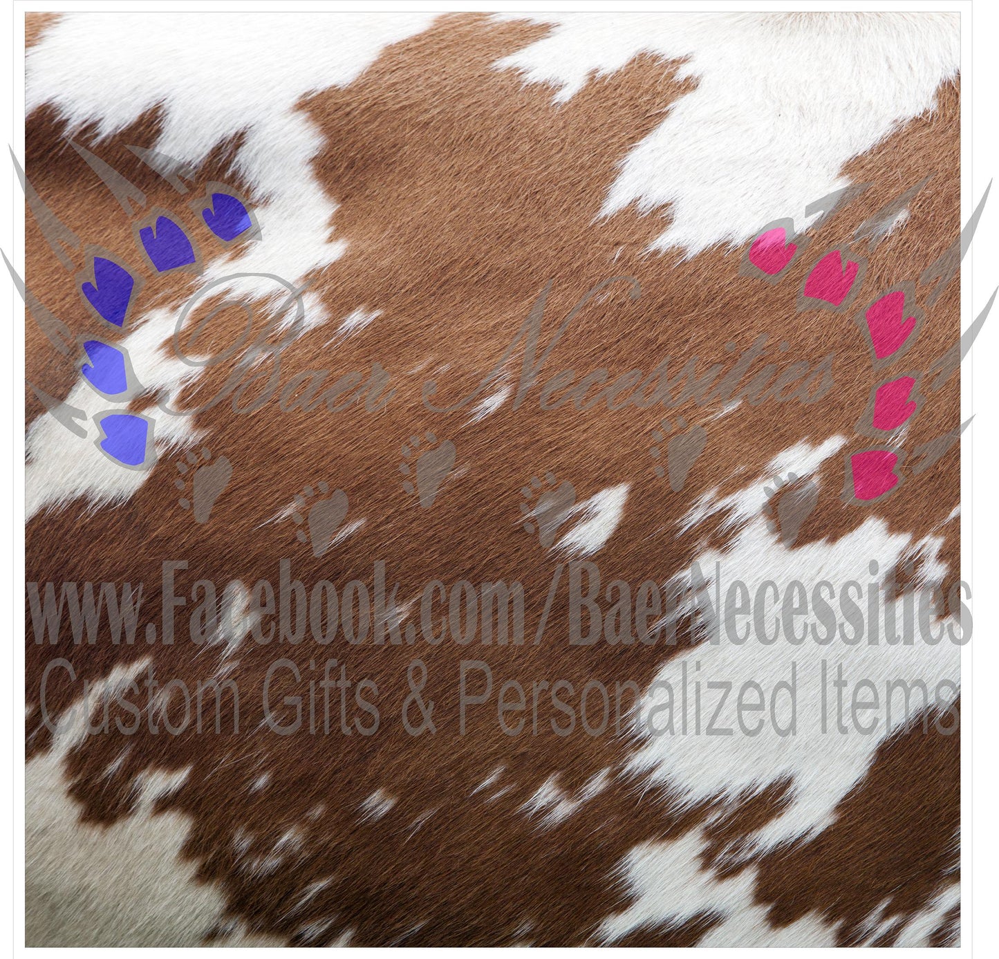 Brown Cow Hide 1 - Adhesive