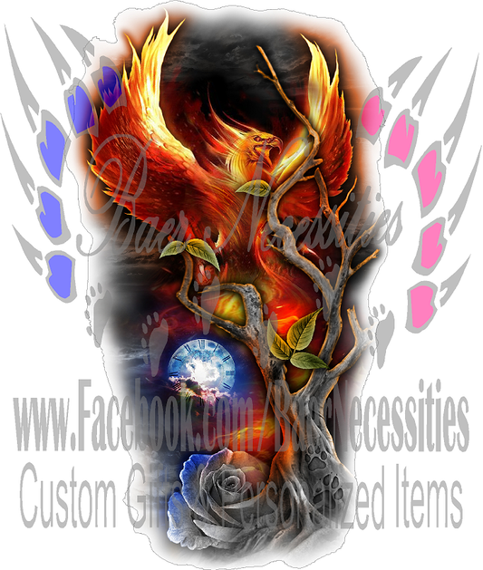 Burning Eagle - Tumbler Decal
