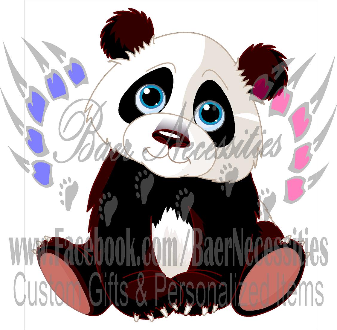 Cartoon Panda Bear - Tumber decal