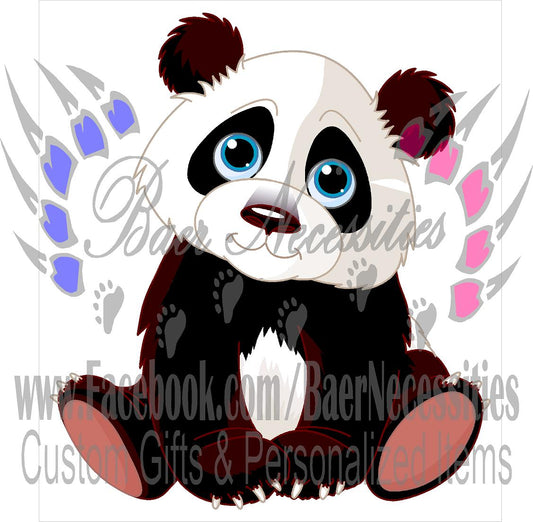 Cartoon Panda Bear - Tumber decal