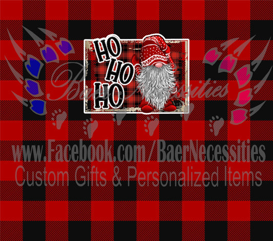 Christmas Buffalo Plaid Gnome - Full Wrap