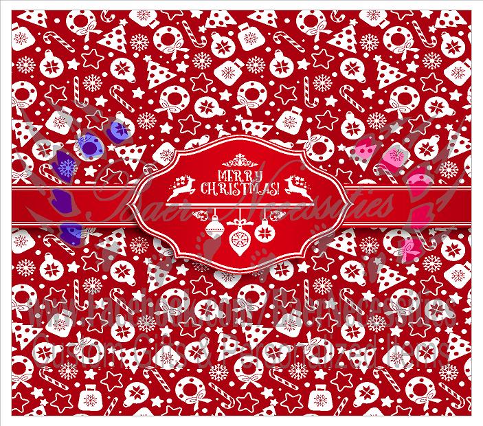 Christmas Label Seamless Pattern - Full Wrap
