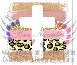 Cross Leopard Brush Strokes - Tumber Decal
