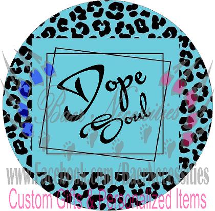 Leopard Dope Soul - Tumbler Decal