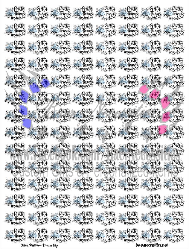 Blue Floral Packaging Decals