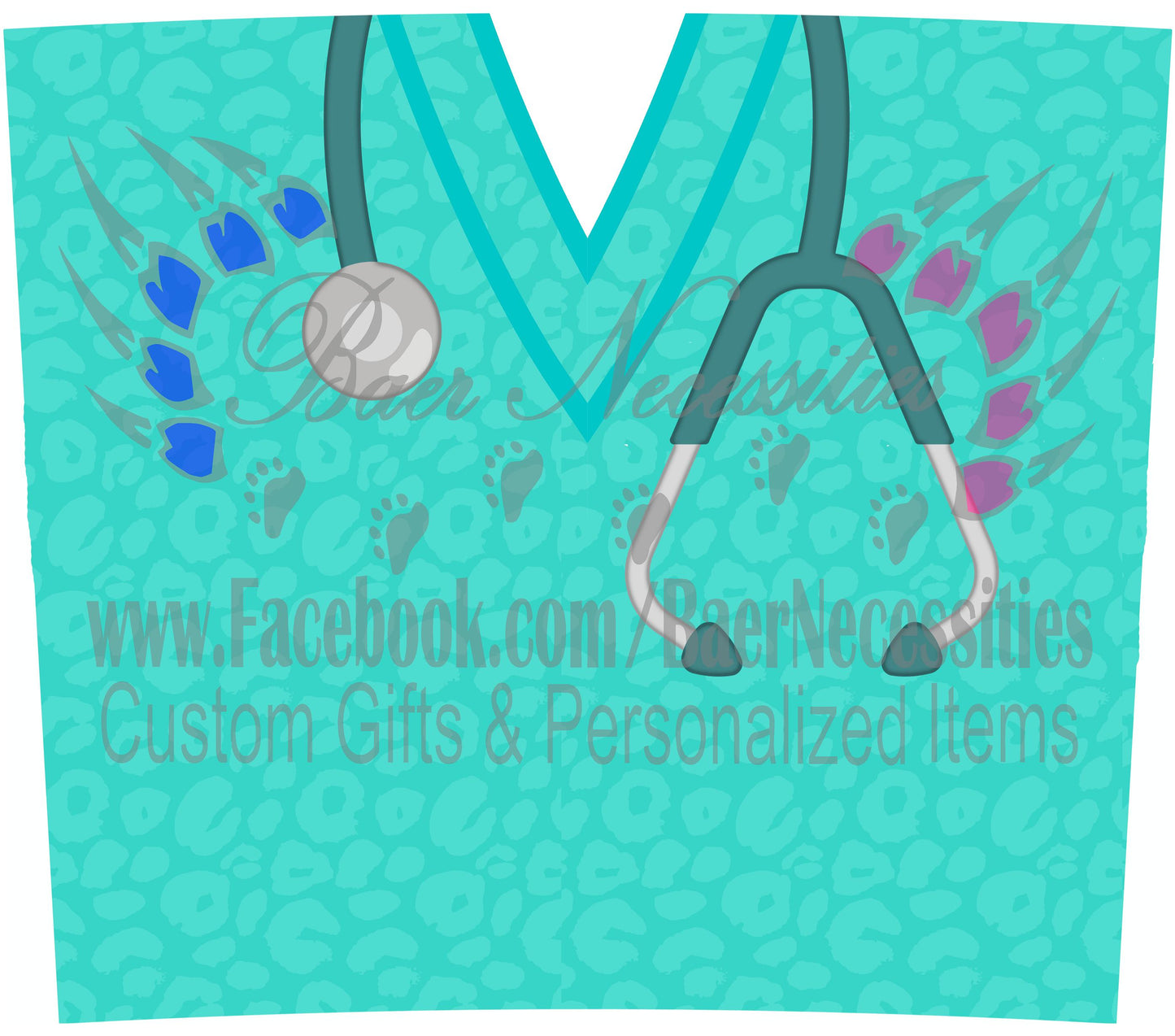 Nurse Leopard - Tumbler Transfer