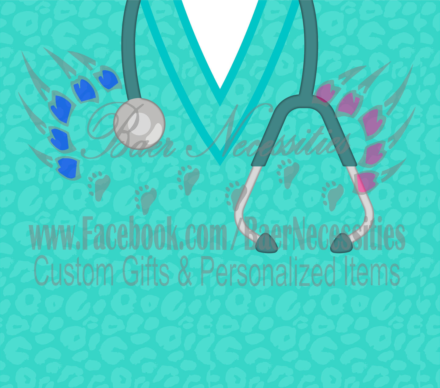 Nurse Leopard 30oz - Full Wrap