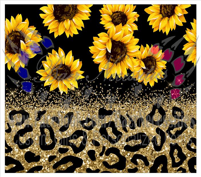 Sunflower Glitter Leopard - Full Wrap