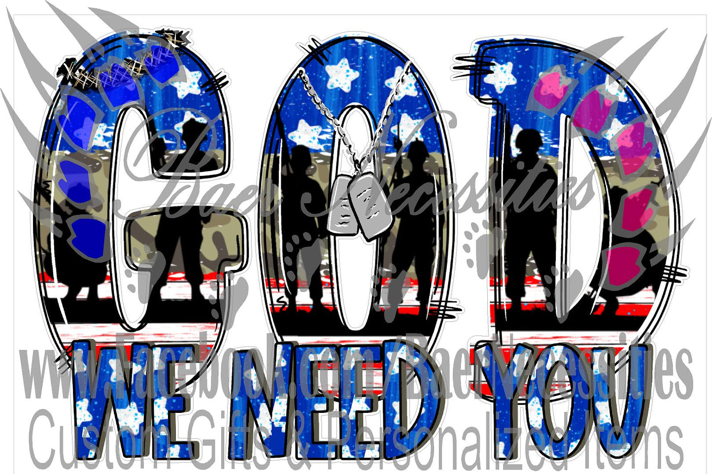 God we need you - Tumber decal