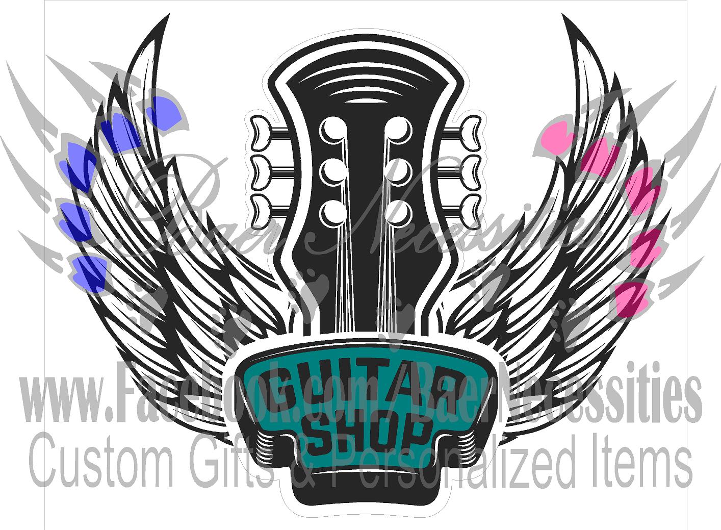 Guitar Shop - Tumber Decal