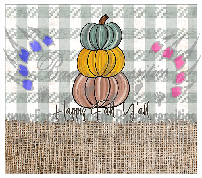 Happy Fall Y'all - Full Wrap