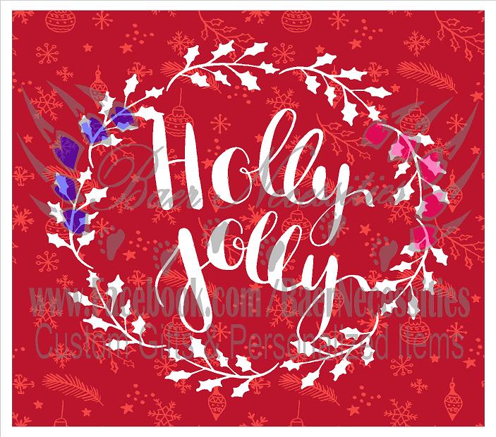 Holly Jolly Christmas - Tumbler Transfer