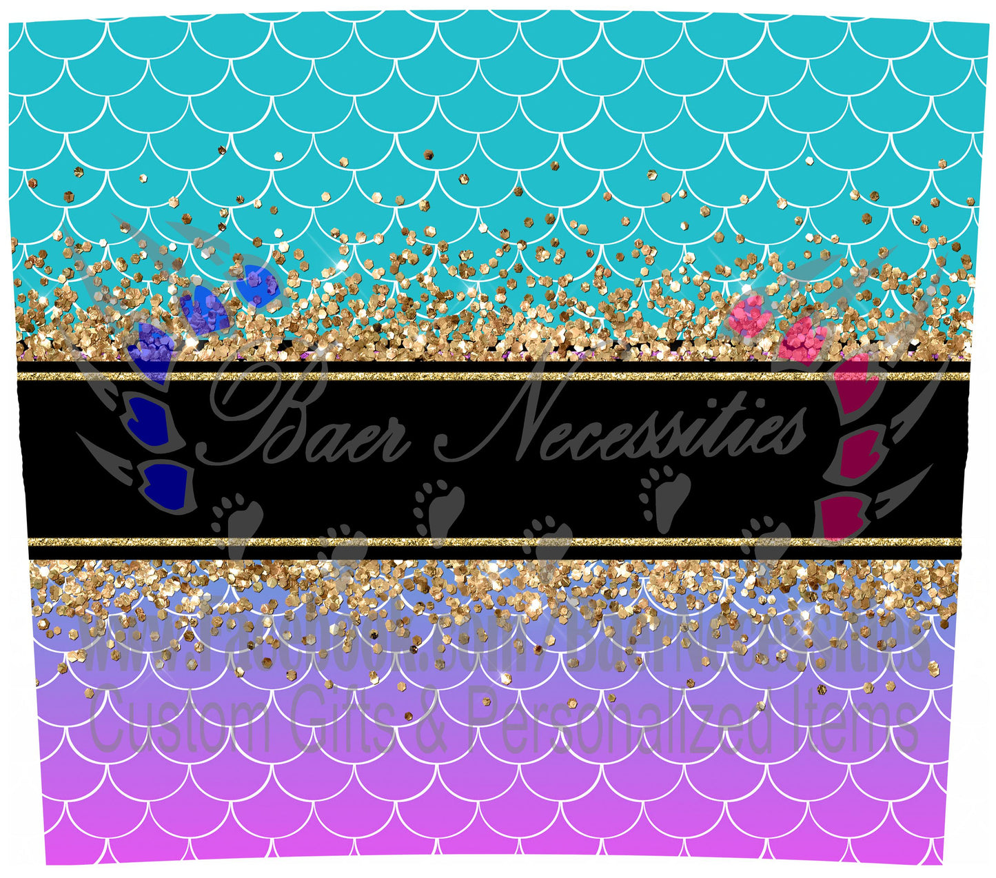 Mermaid Ombre 20oz - Full Wrap