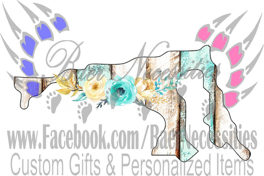 Maryland Wood Floral State - Digital