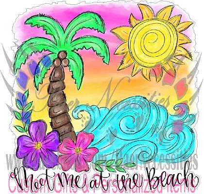 Meet Me at the Beach - Tumbler Decal