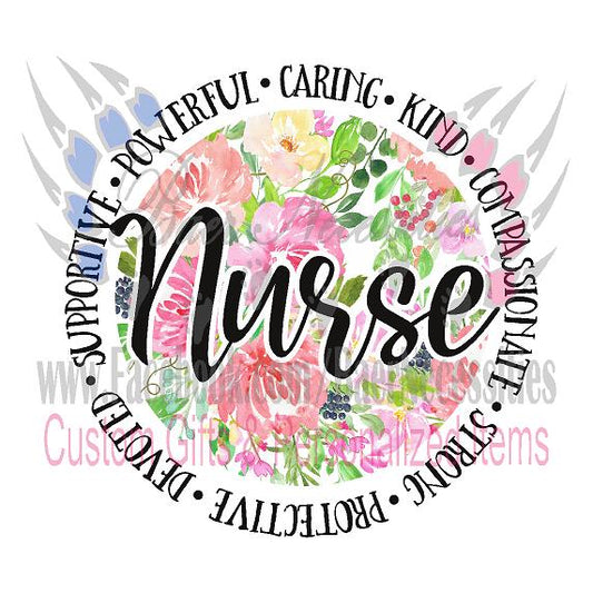 Nurse Floral - Transfer