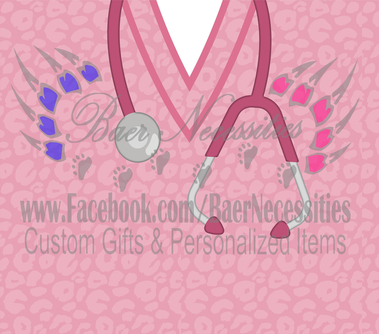 Nurse Leopard - Tumbler Transfer