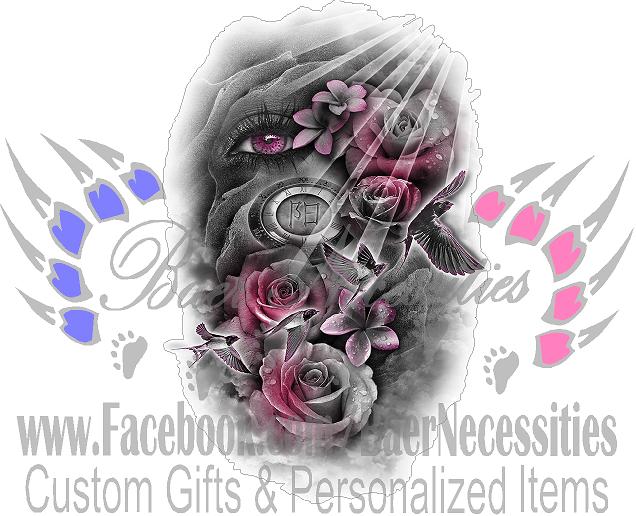 Rose Bird Eye - Tumbler Decal