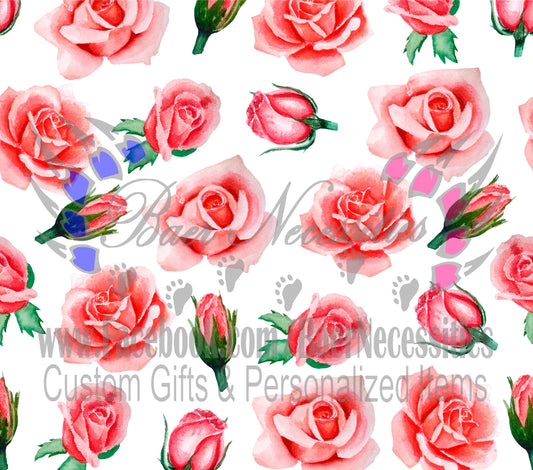 Roses Print - Tumbler Transfer