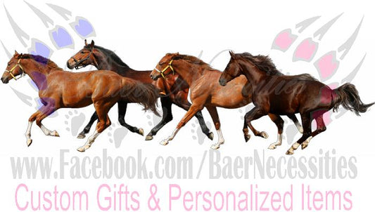 Running Horses - Tumbler Decal