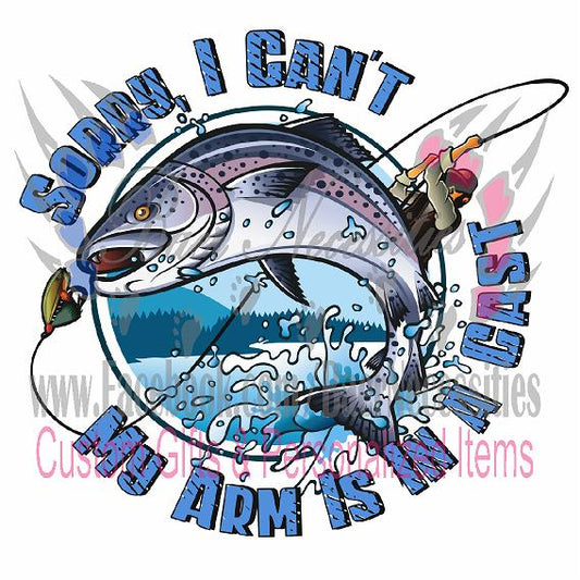 Sorry I Can't My Arm Is In A Cast - Tumbler Decal