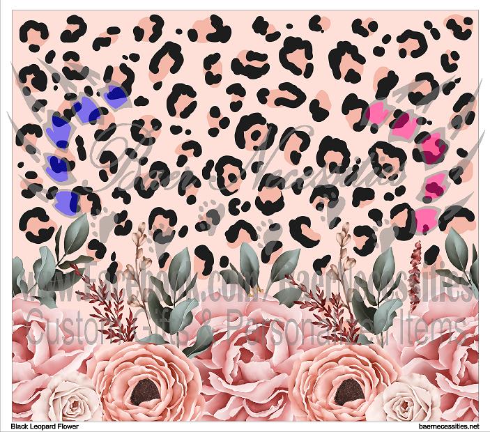 Black Leopard Flower - Full Wrap