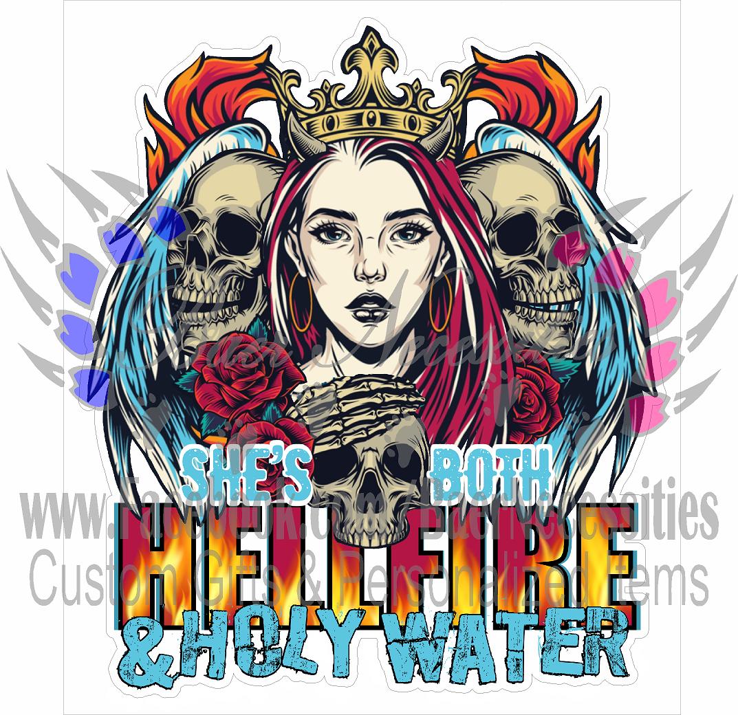She's both Hellfire & Holy Water - Tumber Decal