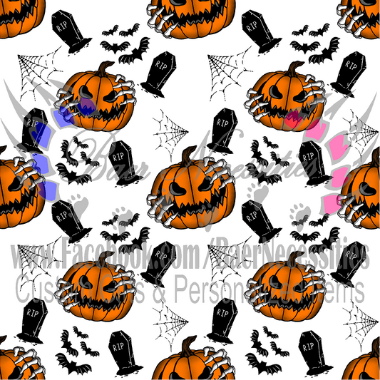 Skellie Hand Pumpkin - Adhesive