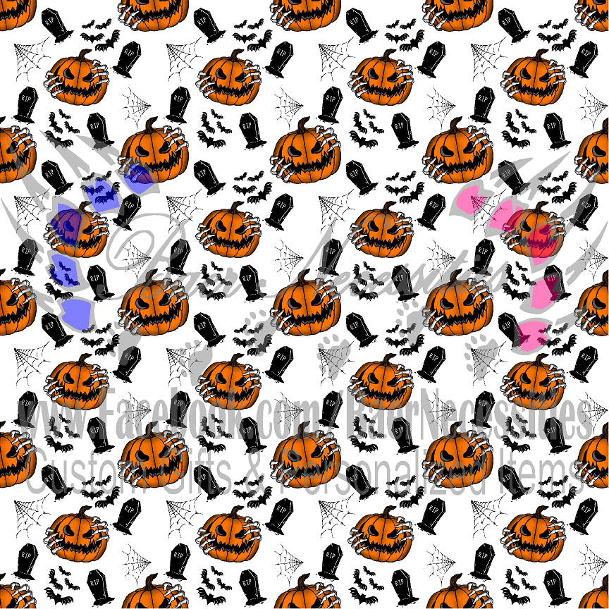 Skellie Hand Pumpkin - Adhesive
