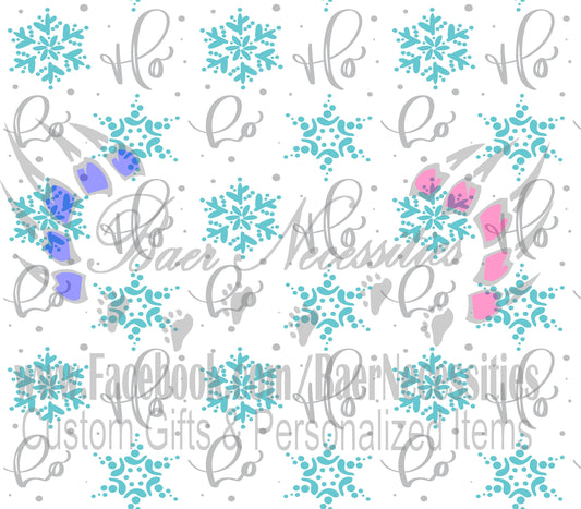 Snowflake HO HO Seamless - Full Wrap