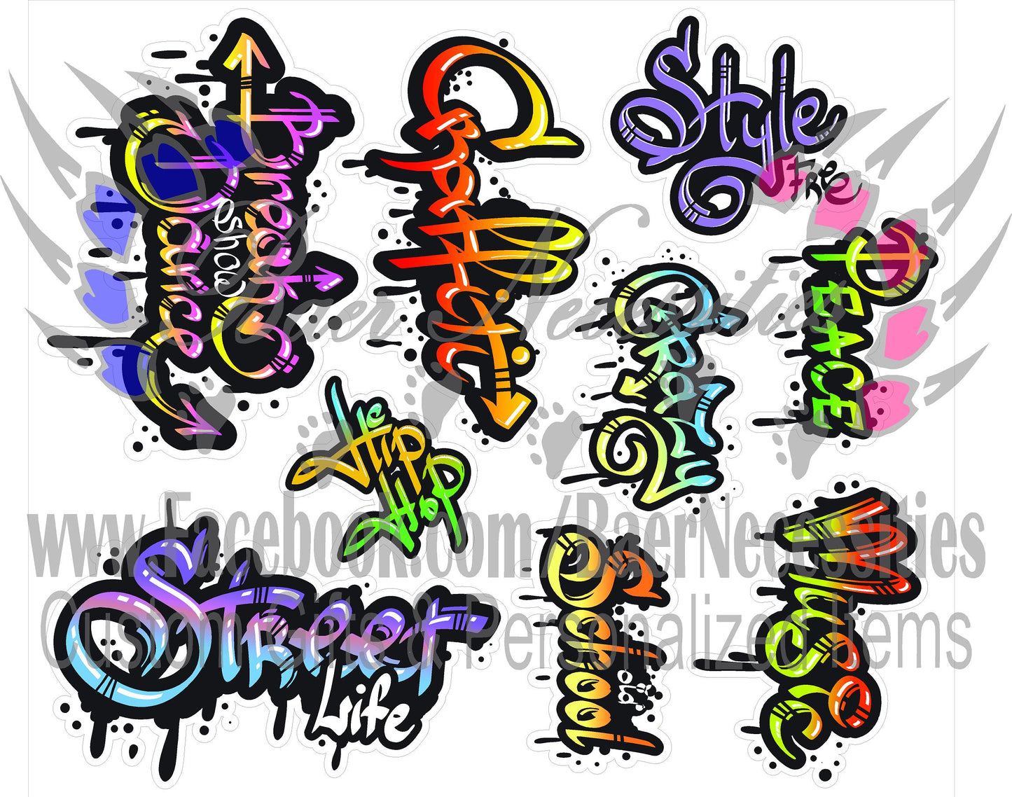 Spraypaint Graphics - Decal Theme/Set