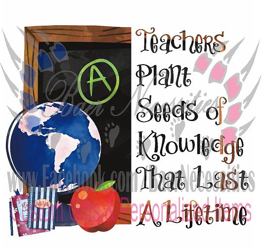 Teachers Plant Seeds - Tumber decal