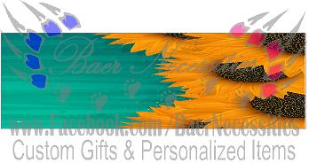 Teal Green Sunflower - Pen Wrap