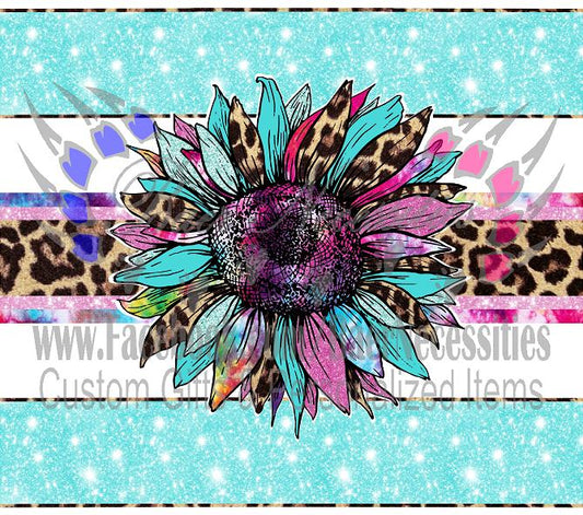 Leopard Tie Dye Sunflower - Full Wrap