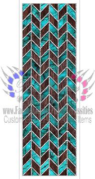 Turquoise Wood Tangram - Pen Wrap