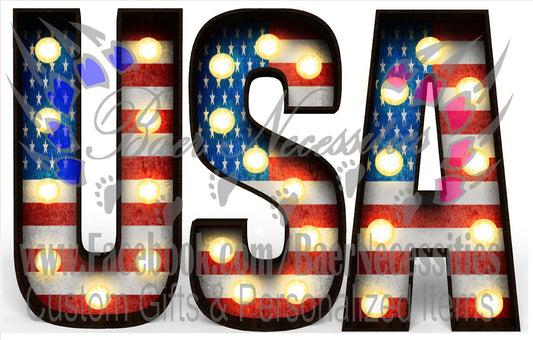 USA American Flag Marquee - Transfer