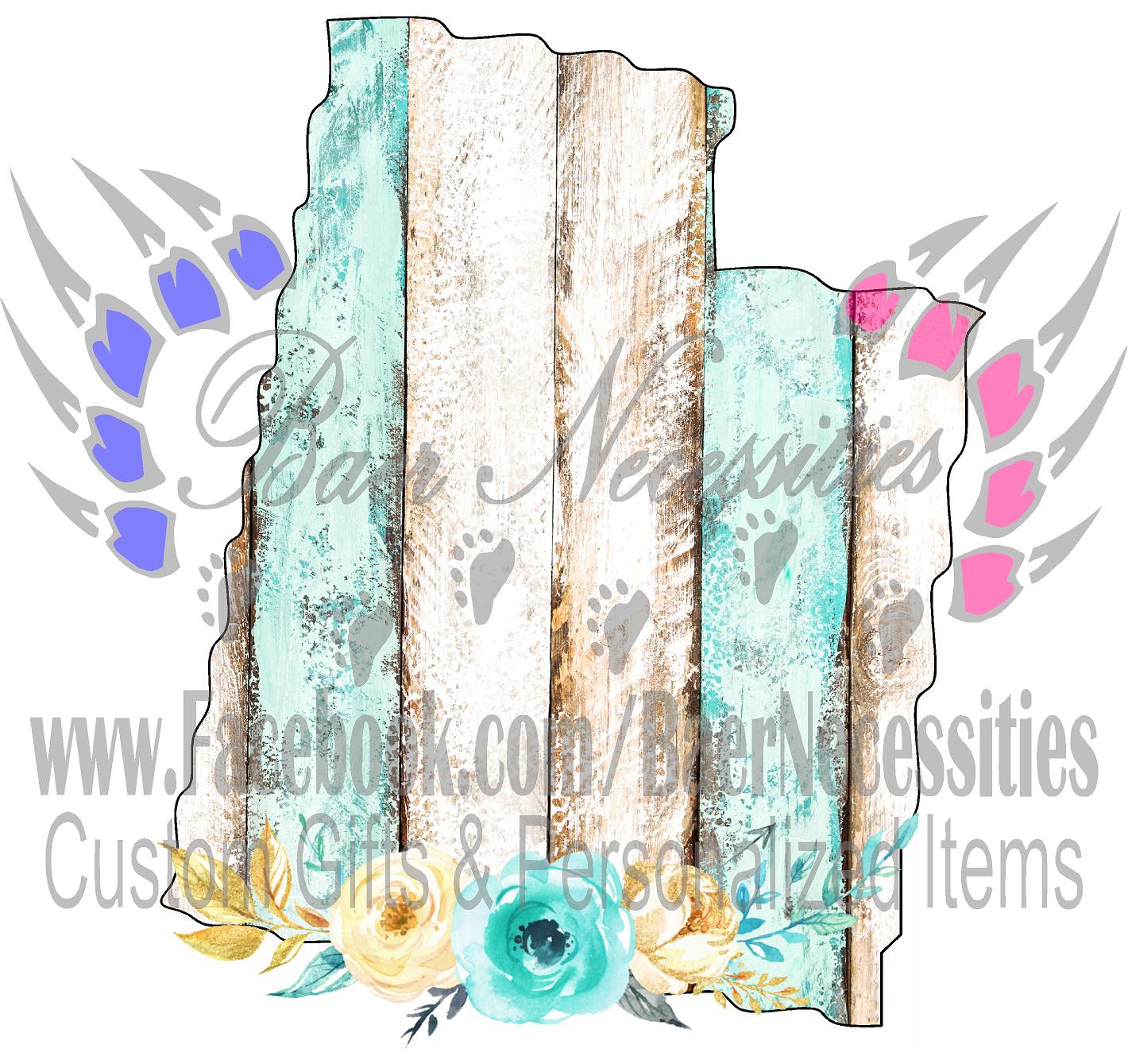 Utah Wood Floral State - Digital